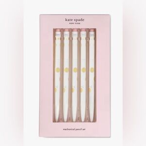 Kate Spade Gold Dot With Script Mechanical Pencil Set new in original box